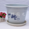 AC花盆色批發(fā)蘭花塑料花盆白色園藝花盆塑料盆圓形花盆種植盆