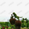 制作設(shè)計(jì)景區(qū)大型園林景觀新年綠植草皮動(dòng)物植物造型仿真綠雕綠墻