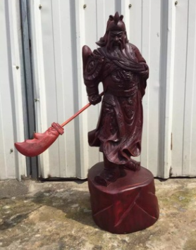 血檀關公 根雕關圣木雕關羽手工藝品關二爺霸氣威風凜凜廠家直銷