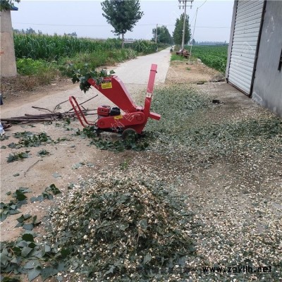 大型干濕樹枝粉碎機大口徑臥式碎枝機果園碎枝草飼料桔梗粉碎機