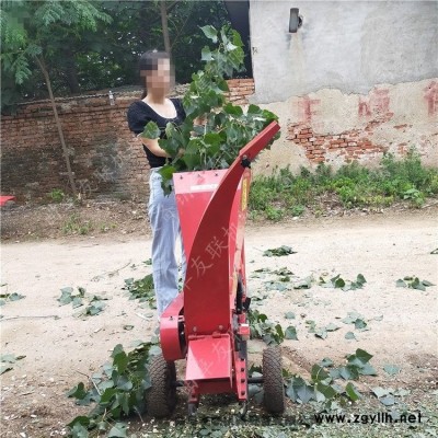 手扶皮帶傳動樹杈粉碎機 物業(yè)園林樹枝粉碎機 干鮮兩用型1